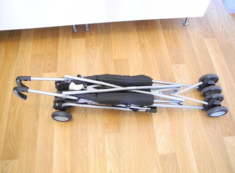 Folded cane stroller