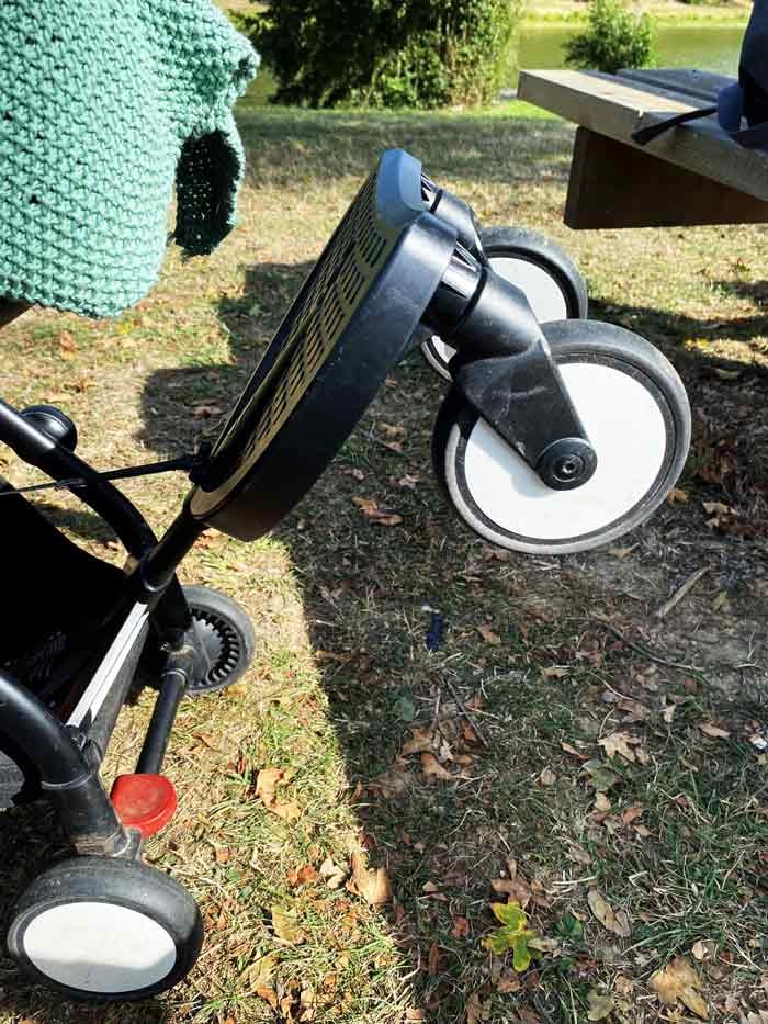 YOYO Board noted at the back of a YOYO 6+ stroller