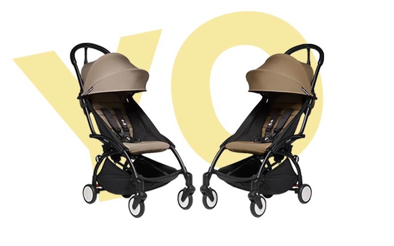 Color difference between the YOYO Toffee and Taupe stroller