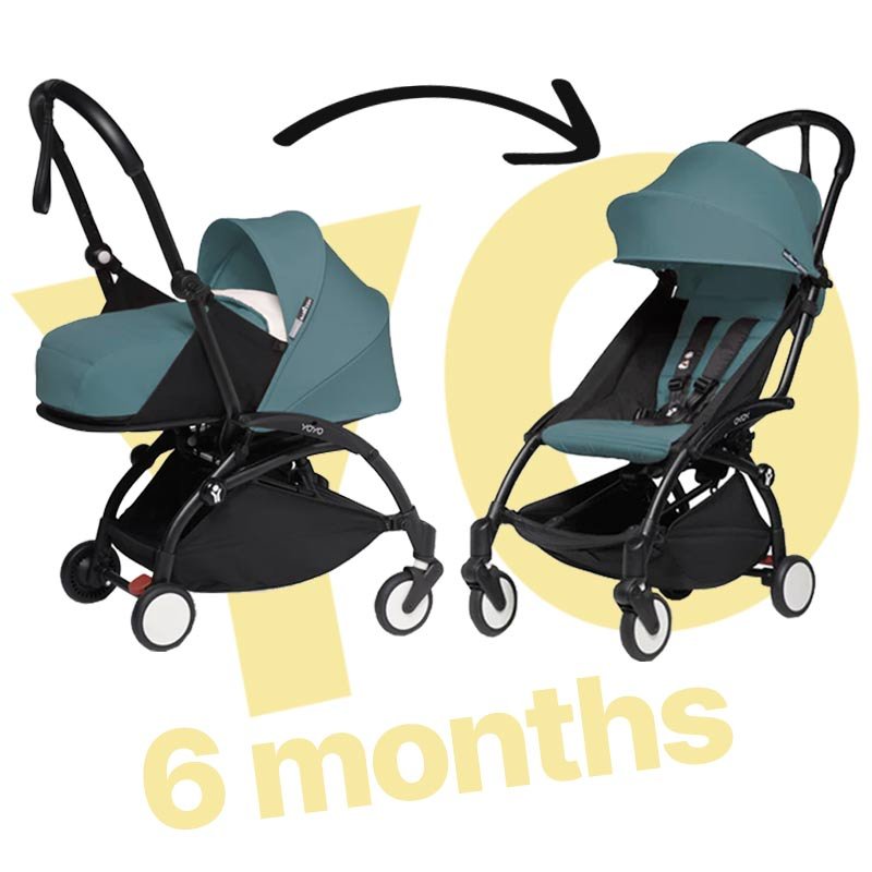 When to change the Newborn YOYO stroller at the 6+ pack, 6 months old