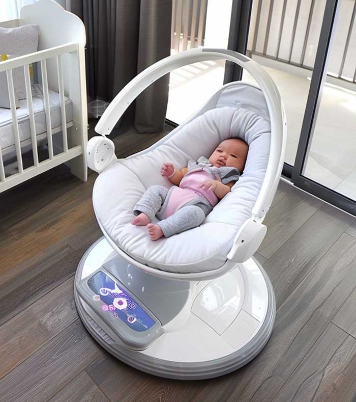 electric baby bouncer in a room