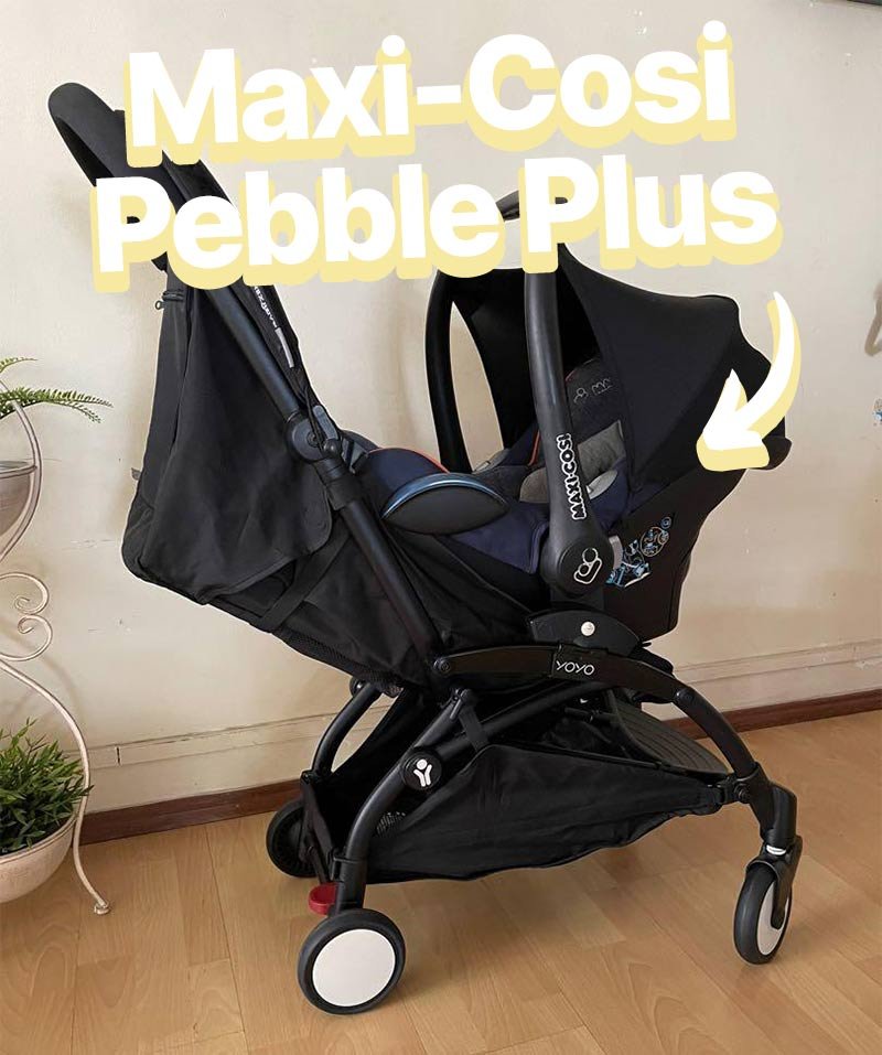 Cozy Maxi Cosi Pebble Plus on a YOYO Babyzen stroller